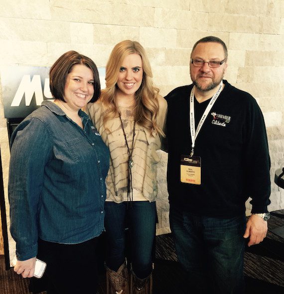 SaraBeth with Michelle and Paul at Thunder 102.