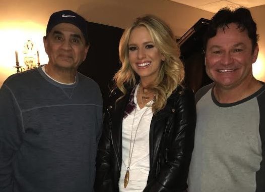 OMG Entertainment’s Sierra Black is finishing up the recording of her debut album, featuring the single, "Heart on Ice." Pictured (L-R): Producer Michael Omartian, Sierra Black, and producer Tom Hemby. 