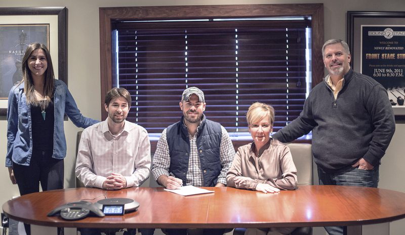 Pictured (L-R): Kelly Bolton, Catalog Manager, Black River Publishing; Dave Pacula, Creative Director, Black River Publishing; Ben Caver, Celia Froehlig, Vice President of Black River Publishing; Gordon Kerr, CEO, Black River Entertainment.