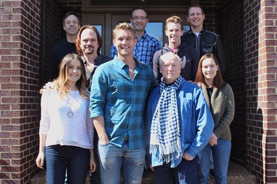 Brett Young (and BMLG's Matthew Hargis) visit with MusicRow staff. 