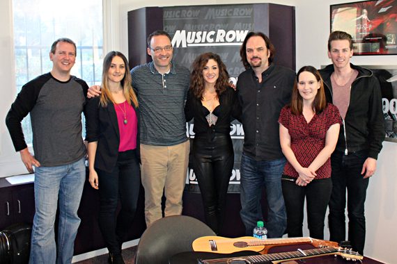 Jamie Floyd (center) poses with MusicRow staff.