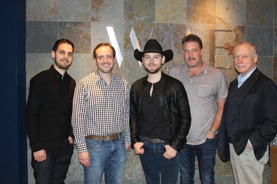 Pictured (L-R): Andy Friday, Manager, Bob Doyle & Associates; Nate Towne, WME; Brett Kissel; Rob Beckham, WME; Bob Doyle, Manager/Owner, Bob Doyle & Associates. 
