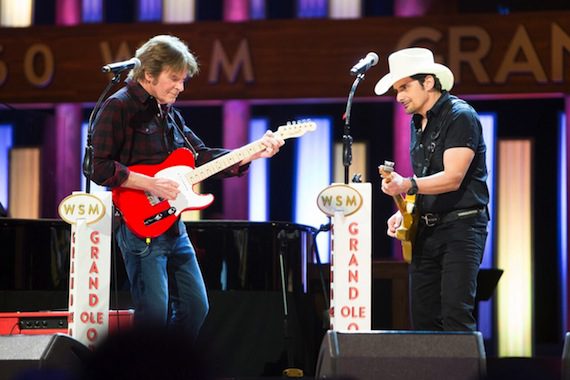 Pictured (L-R): John Fogerty and Brad Paisley. Photo: Chris Hollo
