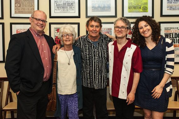 Pictured (L-R): The Country Music Hall of Fame and Museum's Michael McCall, Mary Martin, Bob Neuwirth, David Mansfield, and the Country Music Hall of Fame and Museum's Abi Tapia