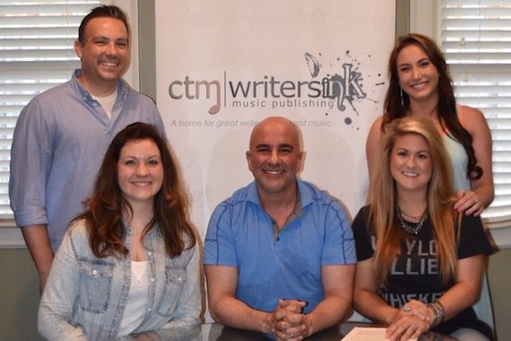 Pictured, Front Row (L-R): Kathryn Graham, Executive Assistant, Catch This Music; Eddie Robba, President / CEO, CTM Writers INK; Faren Rachels. Back Row (L-R): Brandon Perdue. Creative Director, CTM Writers INK; Kristen Ashley, Song Plugger