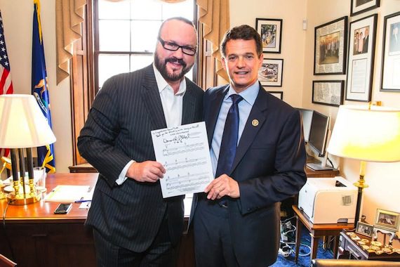 Pictured (L-R)): Songwriter/ASCAP Board Member Desmond Child with Rep. Dave Trott (R-MI)