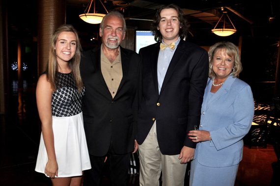 Pictured (L-R): Cecil Scaife's granddaughter Jaela; son Joe; grandson Tristan; Joe's wife, Danielle.