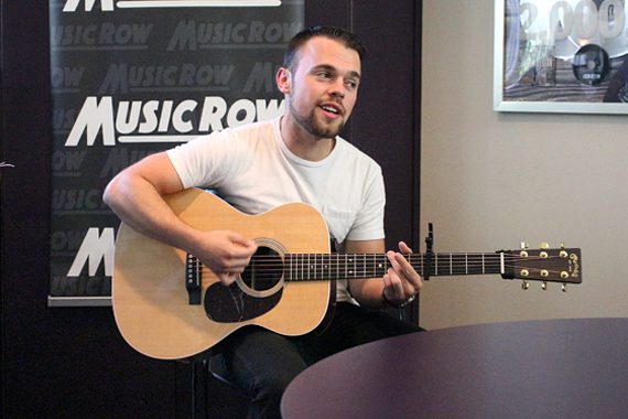 Sammy Arriaga performs for MusicRow staff.