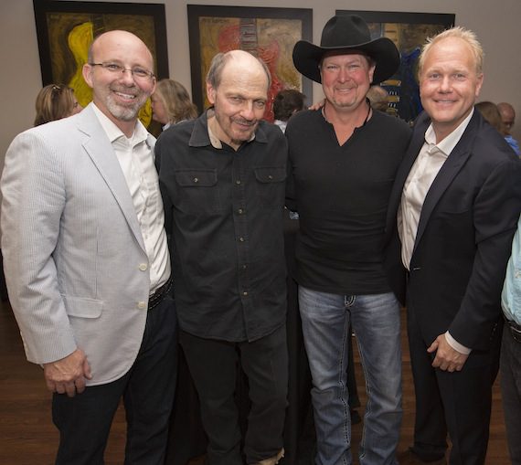 Pictured (L-R): Terry Wakefield, Bobby Braddock, Tracy Lawrence, Troy Tomlinson. Photo: Courtesy of Sony/ATV