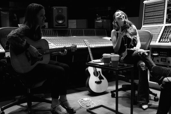 Songwriters Lacy Green and Kalie Shorr in the writing room as part of YouTube Space in Nashville. Photo: YouTube