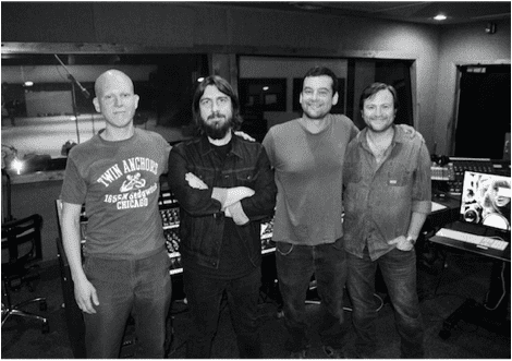 Pictured (L-R): Charlie Pate, Dave Cobb, Aaron Raitiere, and Adam Hood. Photo: Warner/Chappell Music