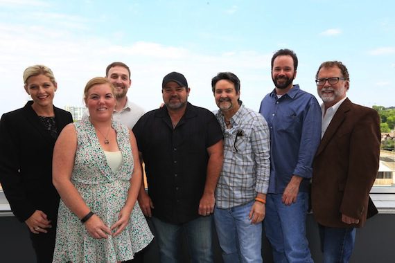 Pictured (L-R) SESAC’s Shannan Hatch, HoriPro’s Courtney Crist and Lee Krabel, McCoy, HoriPro’s Butch Baker and Tim Stehli & SESAC’s Dennis Lord. Photo: Bev Moser