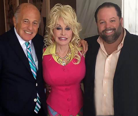 Pictured (L-R): Doug Morris, CEO, Sony Music Entertainment; Dolly Parton; and, Danny Nozell, CEO, CTK Management. 
