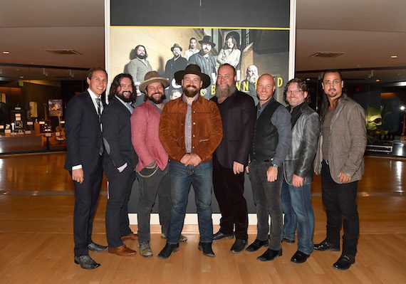 Pictured (L-R): Musical artist Jimmy De Martini, songwriter Clay Cook, music arranger Coy Bowles, singer Zac Brown, musician John Driskell Hopkins, musical artist Matt Mangano, drummer Chris Fryar and percussionist Daniel de los Reyes from musical group Zac Brown Band attend The Country Music Hall of Fame and Museum Debuts "Homegrown: Zac Brown Band" Exhibit at Country Music Hall of Fame and Museum on July 19, 2016 in Nashville, Tennessee. Photo: Jason Davis/Getty Images for Country Music Hall Of Fame & Museum