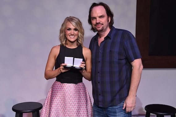 Pictured (L-R): Carrie Underwood and Sherod Robertson. Photo: John Shearer/Gettty Images for BMI