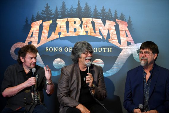 Pictured (L-R): Jeff Cook, Randy Owen, and Teddy Gentry. Photo: Jason Davis/Getty Images for Country Music Hall of Fame & Museum