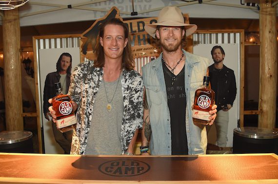Florida Georgia Line launches Old Camp Peach Pecan Whiskey on August 4, 2016. Photo: Rick Diamond/Getty Images for Old Camp Peach Pecan Whiskey.
