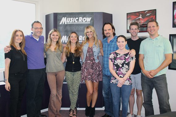 Runaway June with MusicRow staffers.