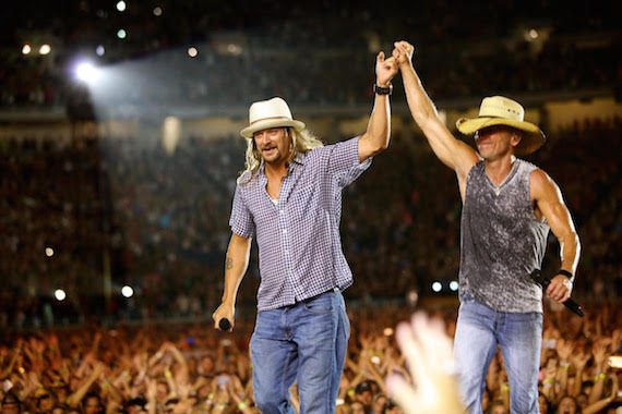 Pictured (L-R)" Kid Rock, Kenny Chesney. Photo: Jill Trunnell
