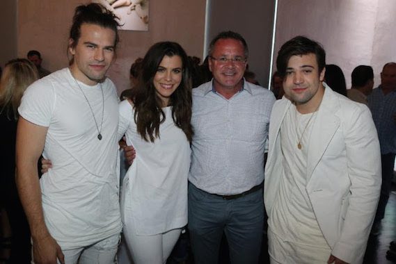 The Band Perry with Grand Ole Opry's Pete Fisher.