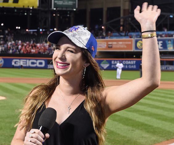 Olivia Lane performs during New York Mets game. Photo: New York Mets