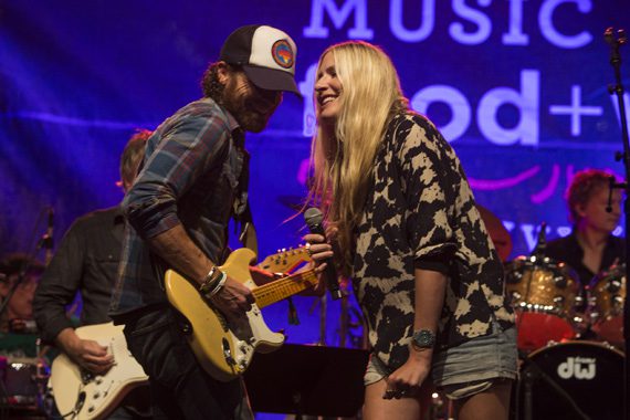 Holly Williams (R) with husband, musician Chris Coleman (L). Photo: Cambria Harkey