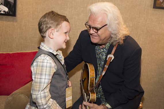 Pictured (L-R): Ian, Ricky Skaggs. Photo: Chris Hollo for the Grand Ole Opry