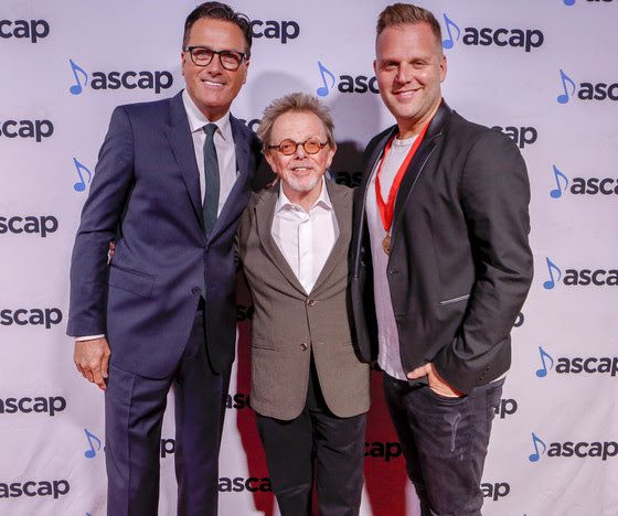 Pictured (L-R): Michael W. Smith, ASCAP President and Chairman Paul Williams, Songwriter-Artist of the Year Matthew West. Photo: Ed Rode/ASCAP