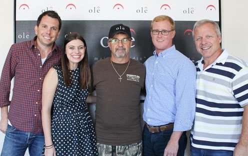 (L-R): Ben Strain, Creative Director, ole; Emily Mueller, Creative Manager, ole; Songwriter/Producer Phil O’Donnell; John Ozier, VP, Creative, ole; Mike Whelan, Sr. Director, Creative, ole. 