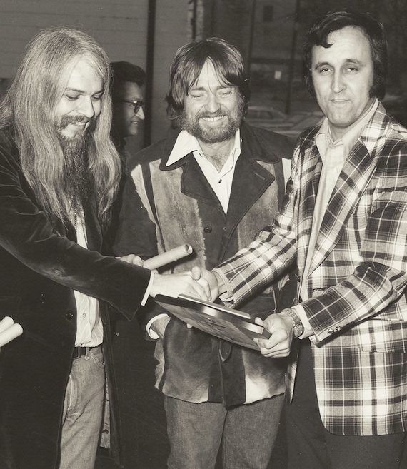Pictured (L-R): Leon Russell, Willie Nelson, and Charlie Monk. Photo: Courtesy Charlie Monk