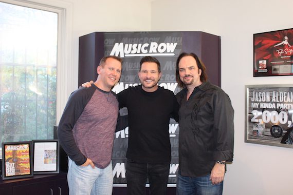 Ty Herndon with MusicRow's Troy Stephenson and Sherod Robertson