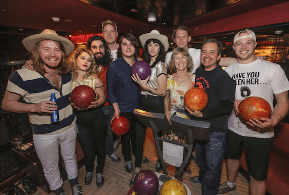 Nikki Lane goes bowling with fans during the 2016 Outlaw Country Cruise. Photo: Will Byington