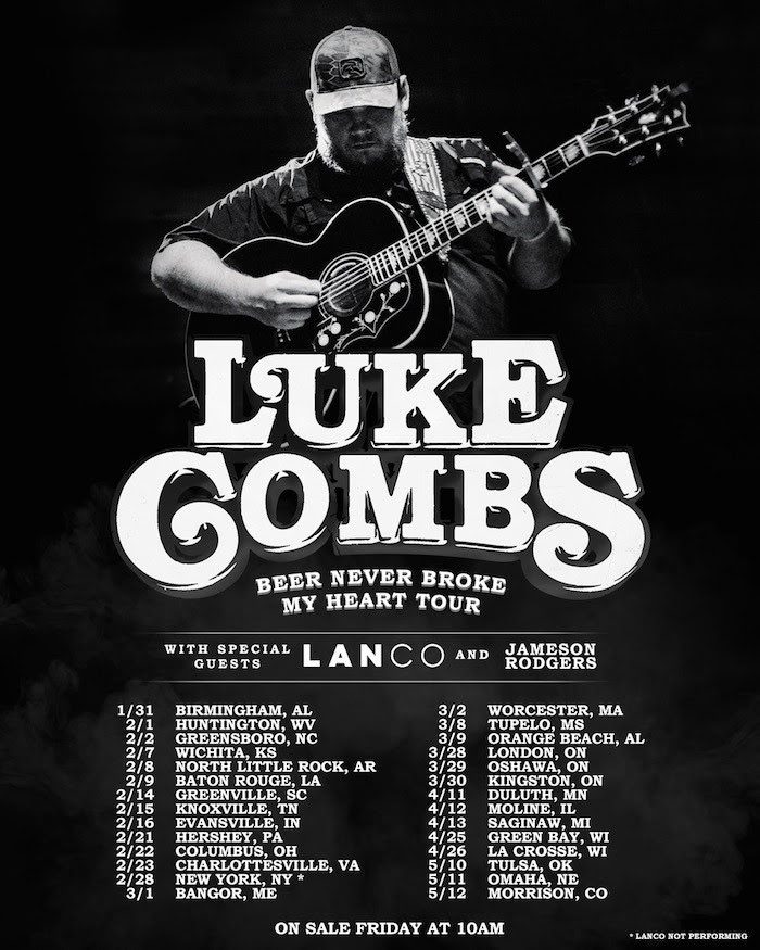 Luke Combs Announces First Arena Headlining Tour