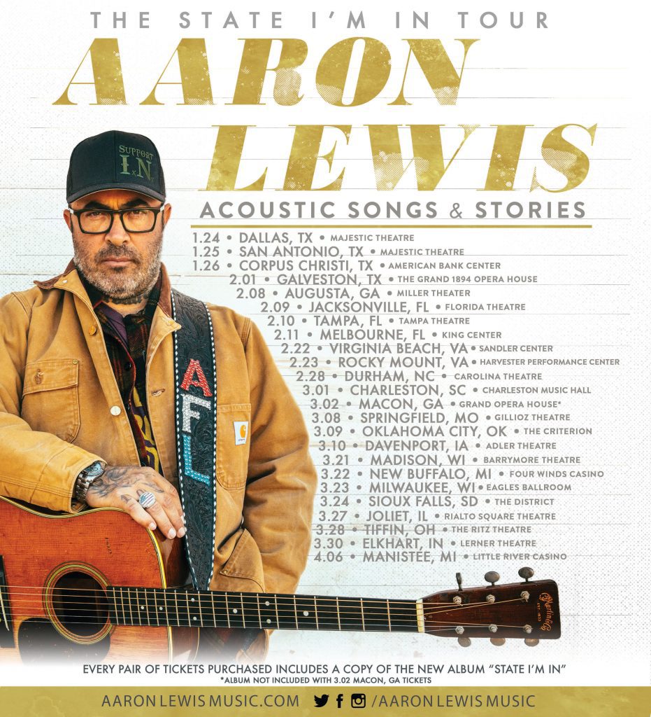 Aaron Lewis To Kick Off 2019 With New Acoustic Tour