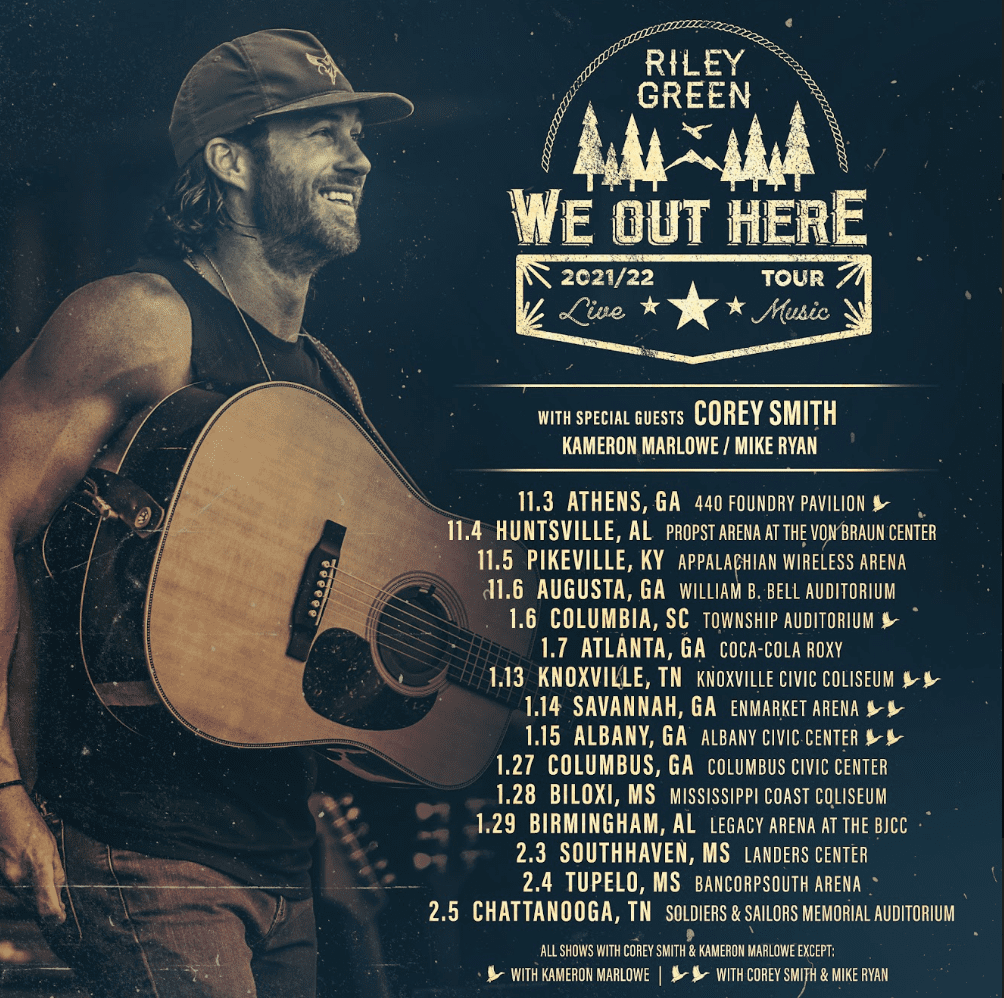 Riley Green Announces "We Out Here" Tour Kicking Off In November