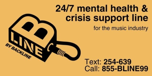 Backline Launches 24/7 Mental Health & Crisis Support Line - MusicRow.com