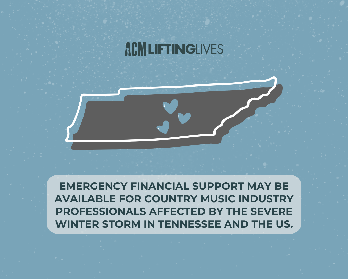 ACM Lifting Lives Offers Emergency Financial Support For Industry Members Impacted By Winter Storms