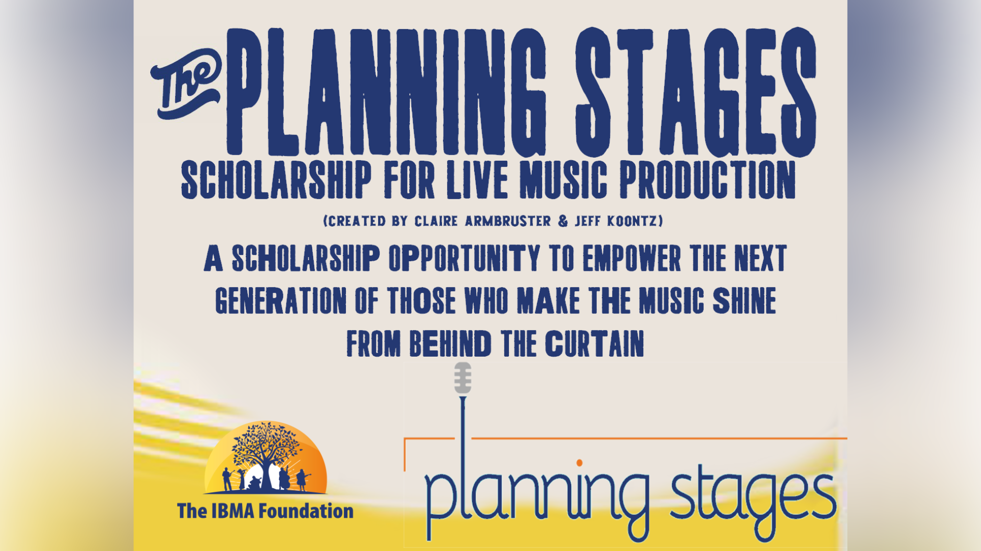 IBMA Foundation Announces The Planning Stages Scholarship For Live Music Production
