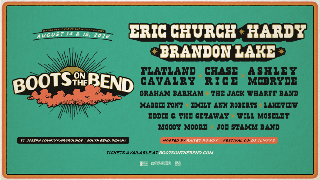 Eric Church, Hardy To Headline New Boots On The Bend Festival In Indiana