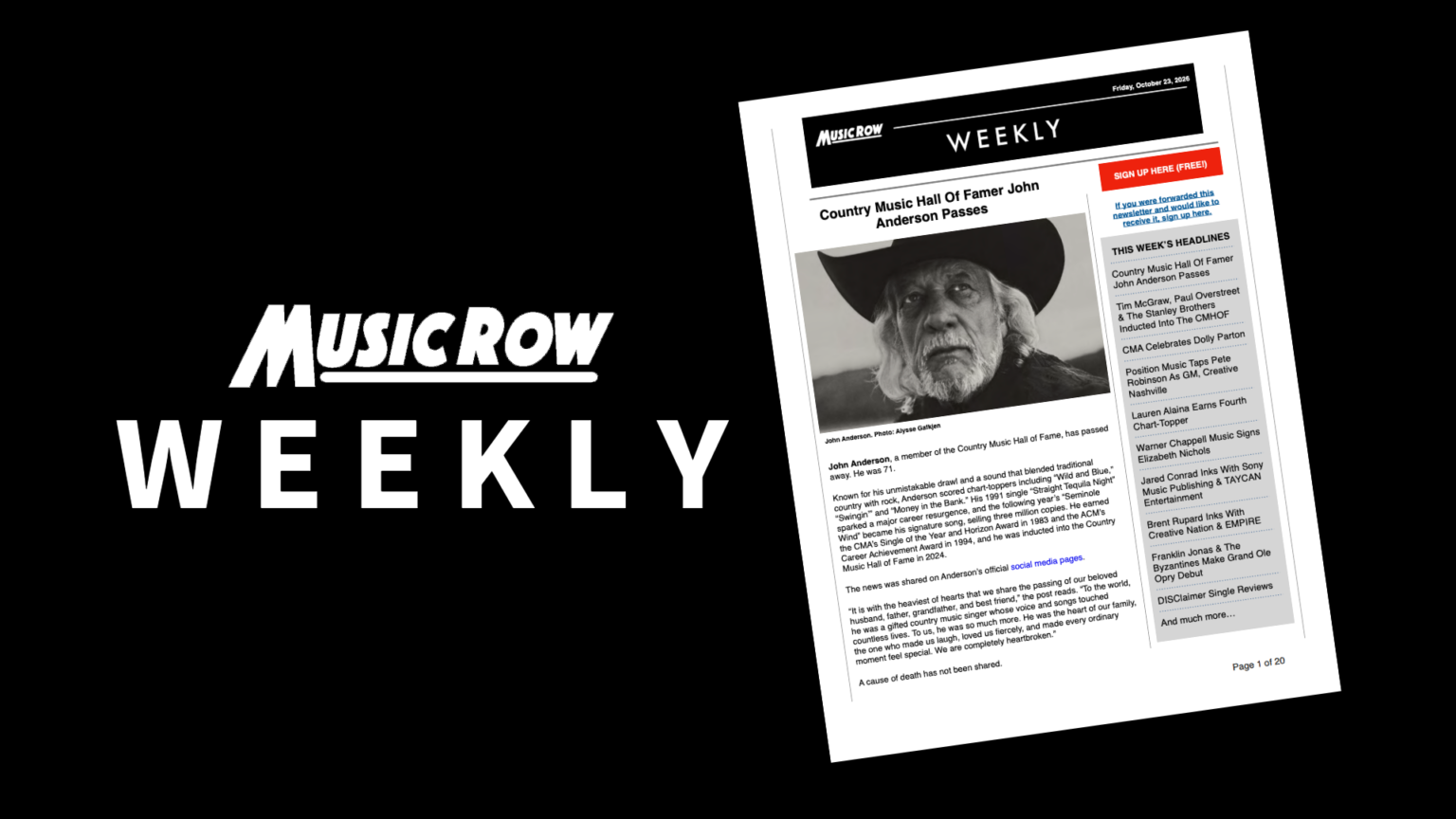 Event Loss Table Graph MusicRow Weekly (News, Charts, More…) - MusicRow.com
