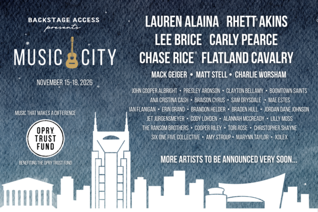 Backstage Access Presents: Music City Expands Lineup For November Event ...